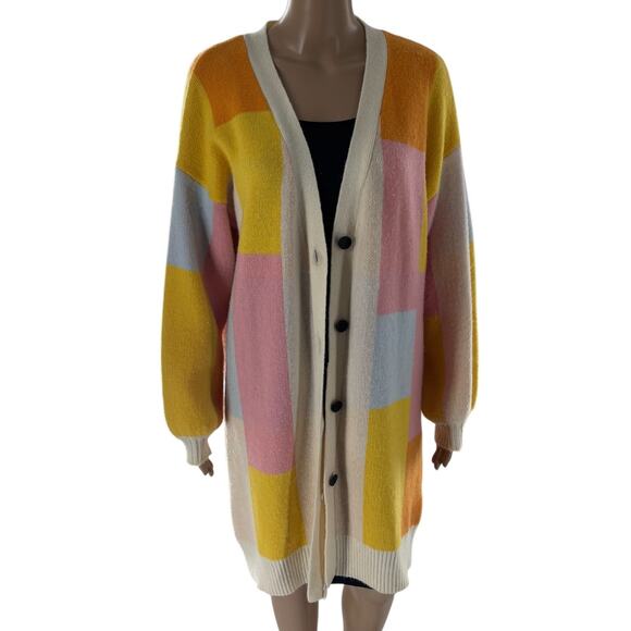 Anthropologie Amadi Lexie Colorblocked Cardigan Sweater - Picture 6 of 12